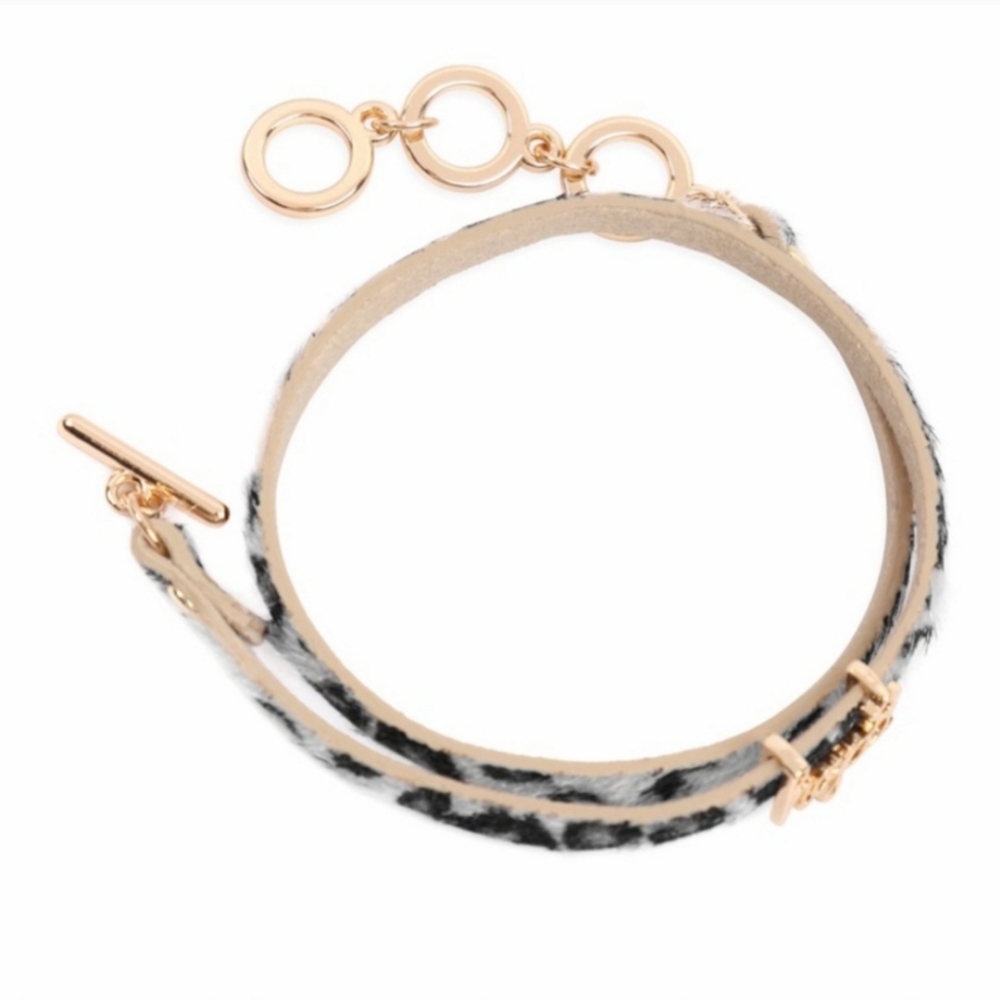 Leopard Print Hope Wrap Bracelet